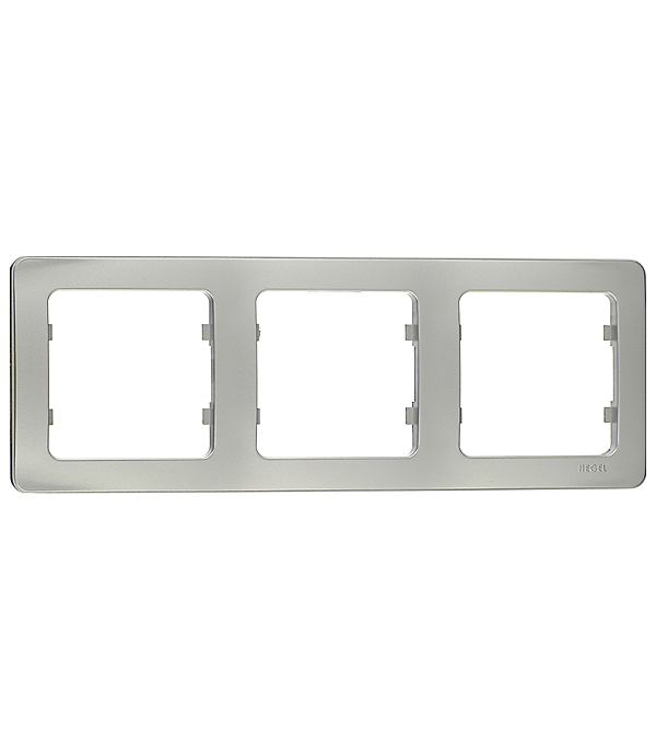 original-26652.jpg Рамка Hegel Master трехместная серебро (Р403-06) — изображение 1
