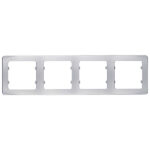 Рамка Hegel Master четырехместная серебро (Р404-06)