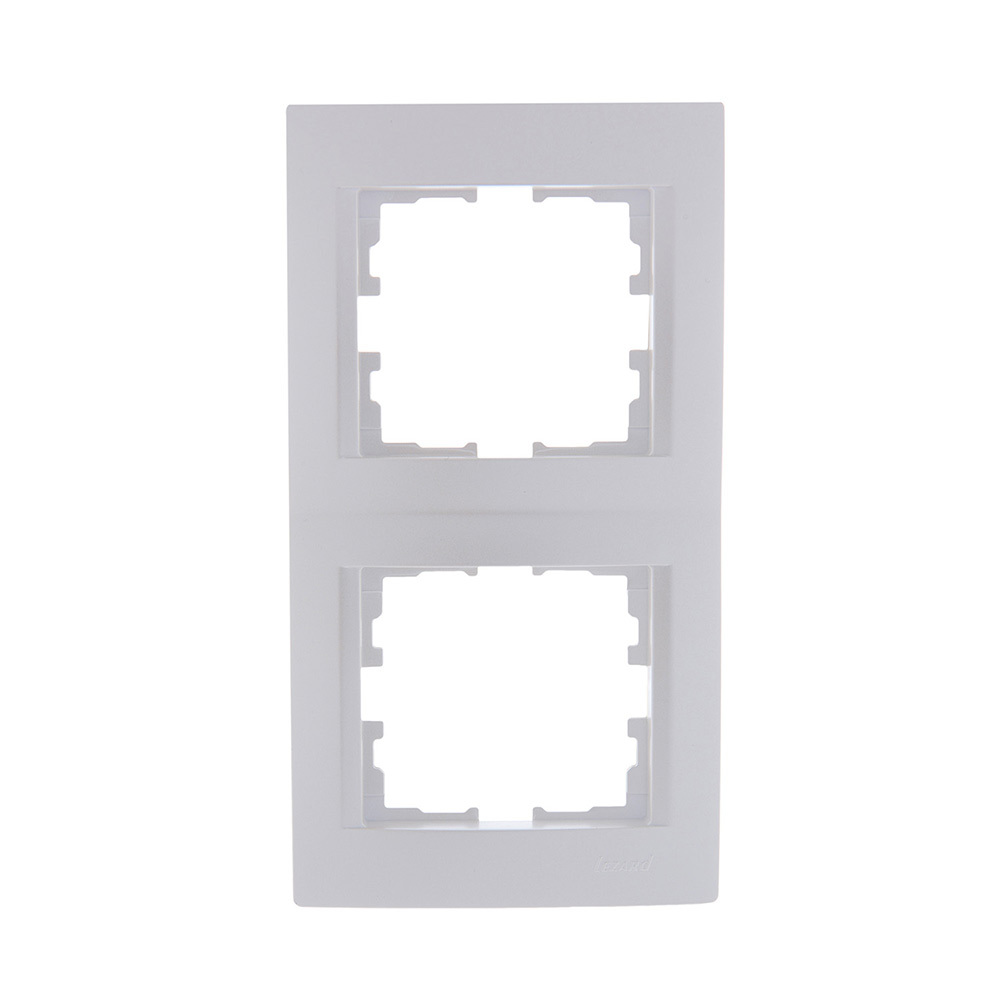 original-26809.jpg Рамка Lezard Karina двухместная жемчужно-белый перламутр (707-3000-152) — изображение 1