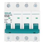 Автоматический выключатель модульный Dekraft BA-103 4Р 50А тип C 6 кА 230/400 В (12326DEK)
