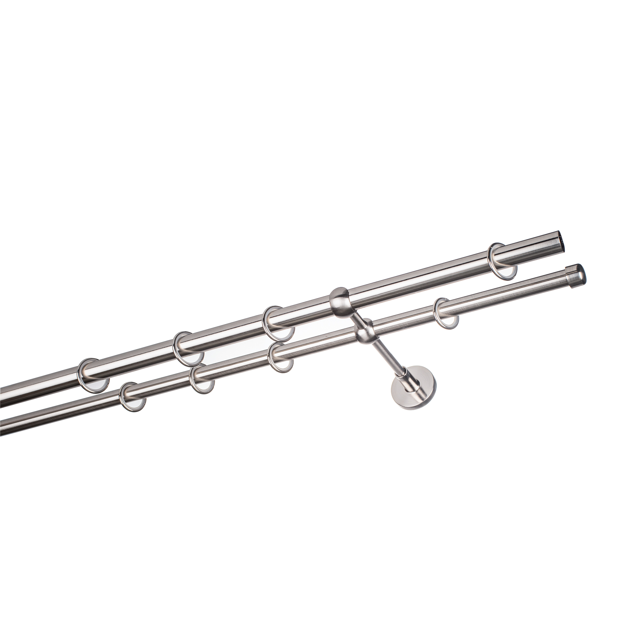 original-26888.jpg Карниз настенный металлический двухрядный круглый 160 см d20 мм серебро — изображение 1