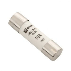 Вставка плавкая EKF ПВЦ 2P 10А 50 кА 500 В цилиндрическая (20 шт.) (pvc-10х38-10)