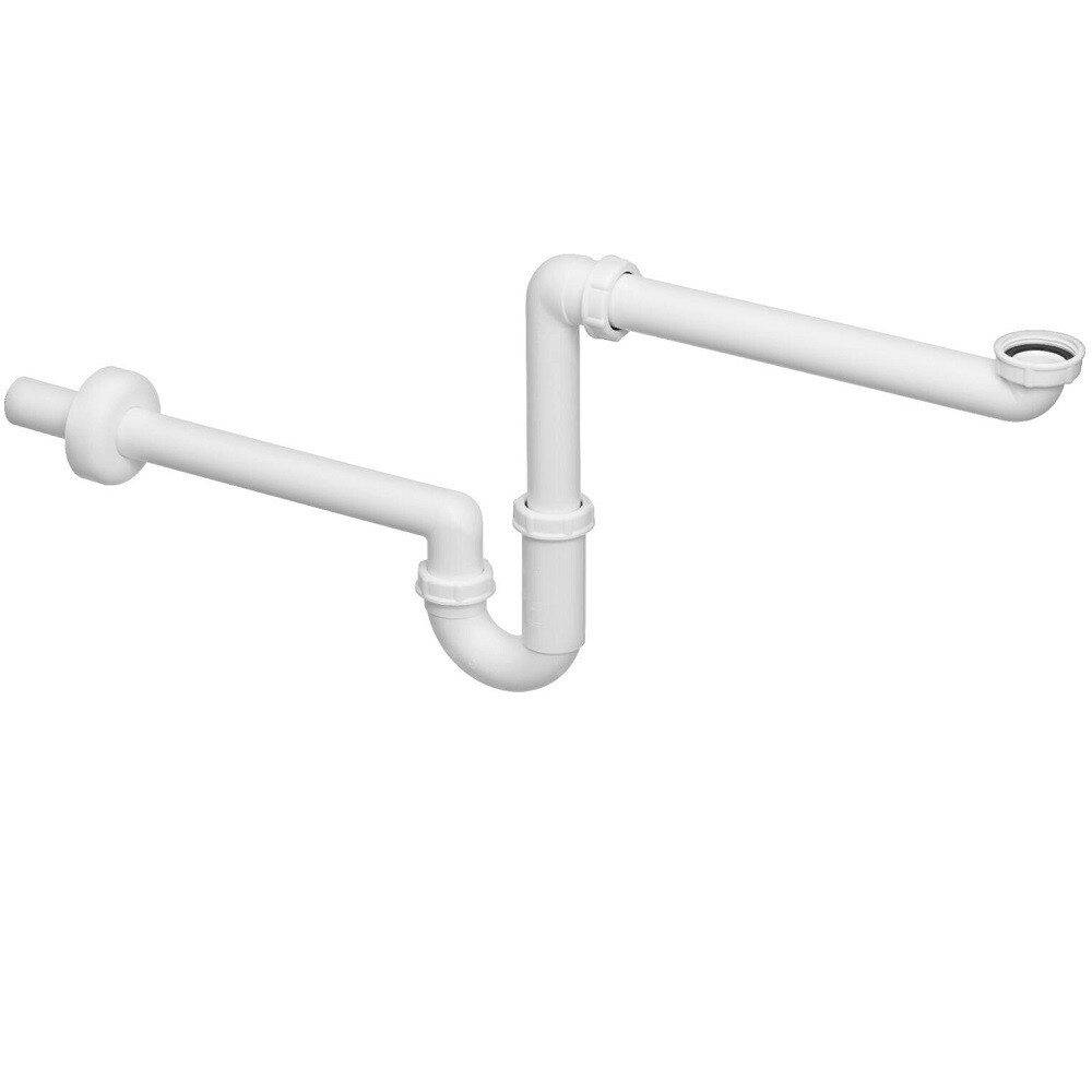 original-2698.jpg Сифон для раковины Viega 1 1/4х40 мм со смещением с соединением 40 мм без выпуска белый (606237) — изображение 1