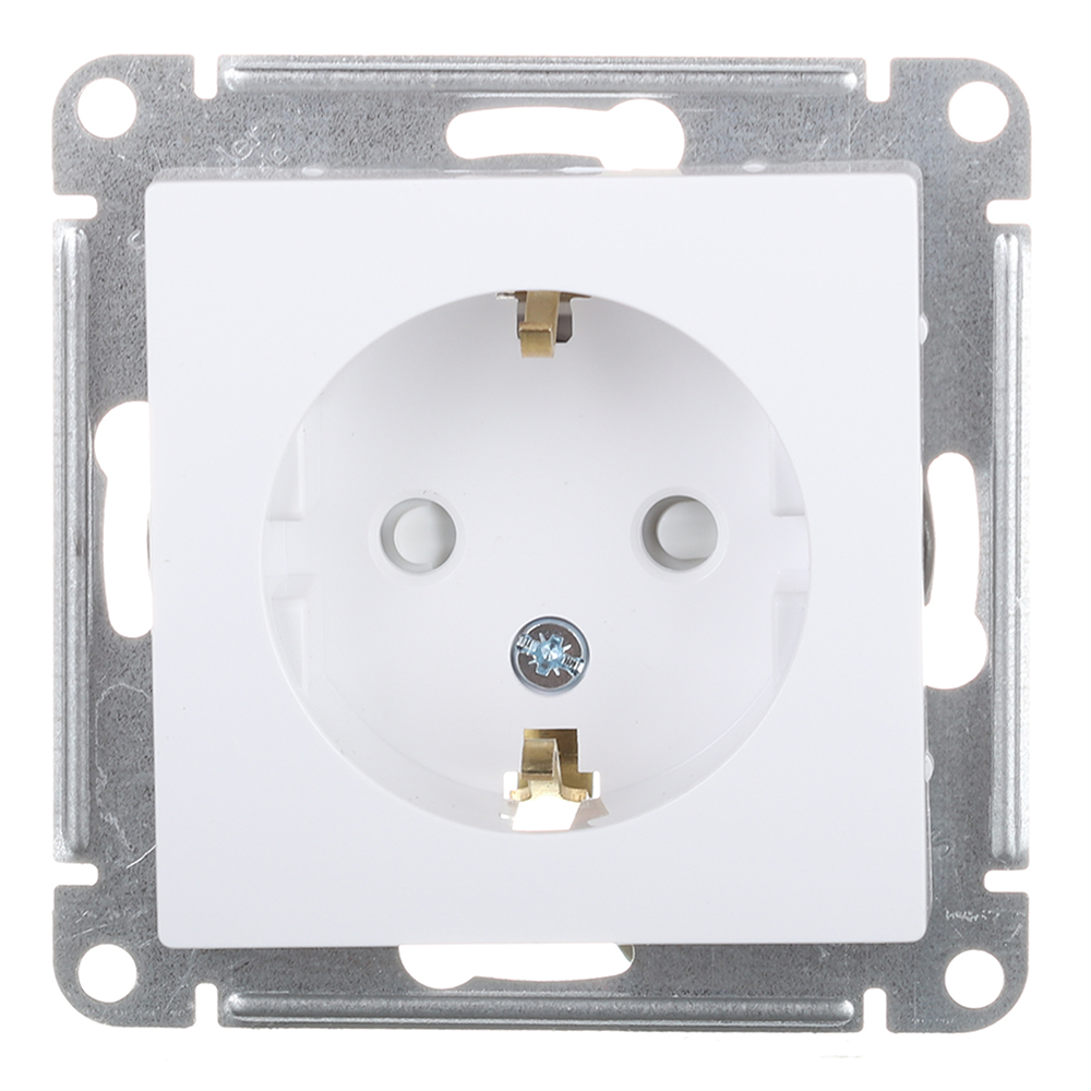 original-27204.jpg Розетка Systeme Electric AtlasDesign встраиваемая белая со шторками (ATN000145) — изображение 1