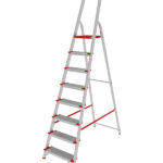 Стремянка алюминиевая 8 ступеней 130 мм усиленная 1,69 м Новая высота