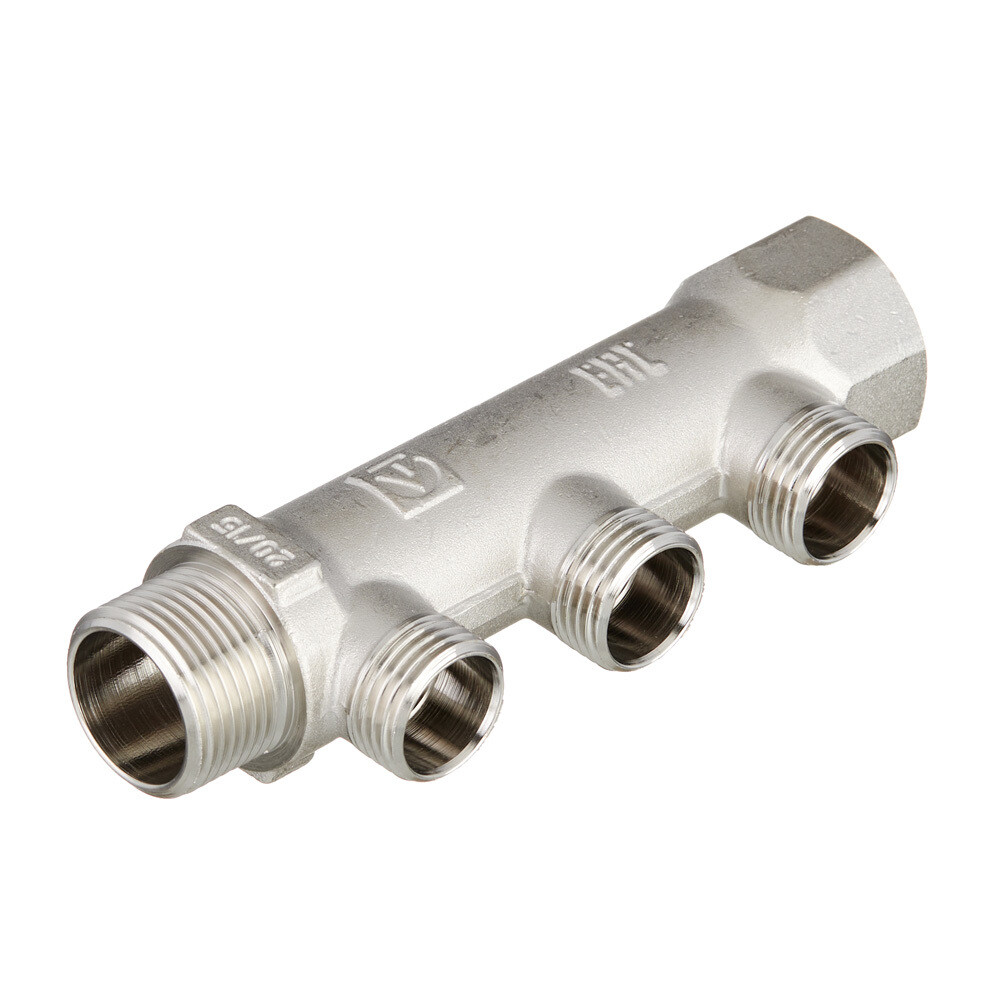 original-27346.jpg Коллектор Valtec 3/4 ВР(г) х 3 выхода 1/2 НР(ш) х 3/4 НР(ш) (VTc.500.N.0503) — изображение 1