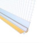 Профиль примыкания оконный пластиковый с сеткой 6 мм 2,4 м самоклеящийся