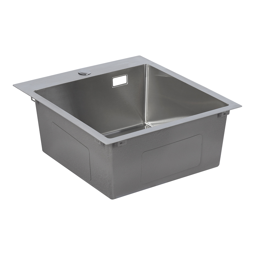 original-27638.jpg Мойка для кухни Ukinox Практика 45х50х20 см врезная с сифоном сталь (PRB450.500 -GT10C 0CW) — изображение 1