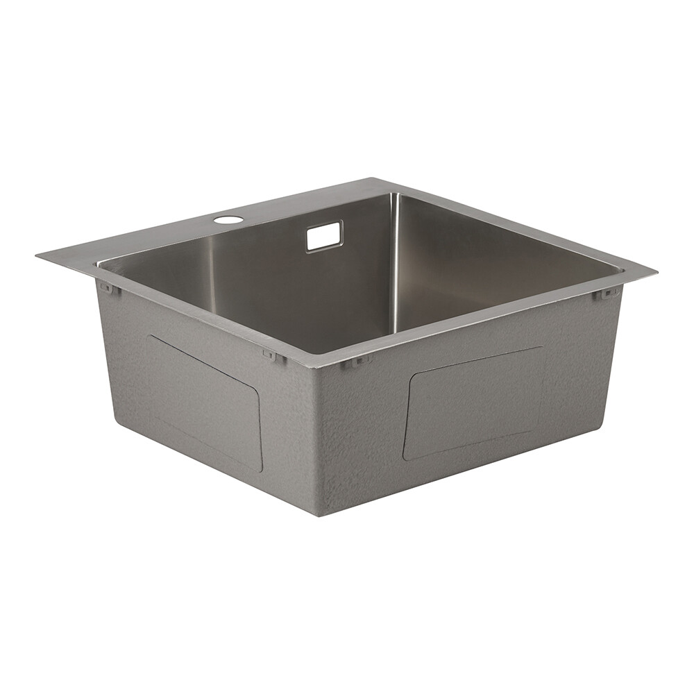 original-27640.jpg Мойка для кухни Ukinox Практика 50х50х20 см врезная с сифоном сталь (PRB500.500 -GT10C 0CW) — изображение 1