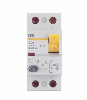 УЗО IEK Karat ВД1-63 25А 1P+N тип AC 30 мА 4,5 кА (MDV10-2-025-030)