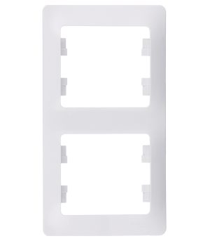 Рамка Systeme Electric Glossa двухместная белая (GSL000106)