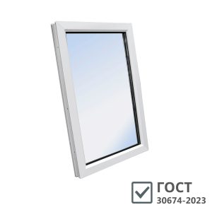 Пластиковое окно VEKA WHS Halo 60 900х600 мм 1 створка глухая однокамерное