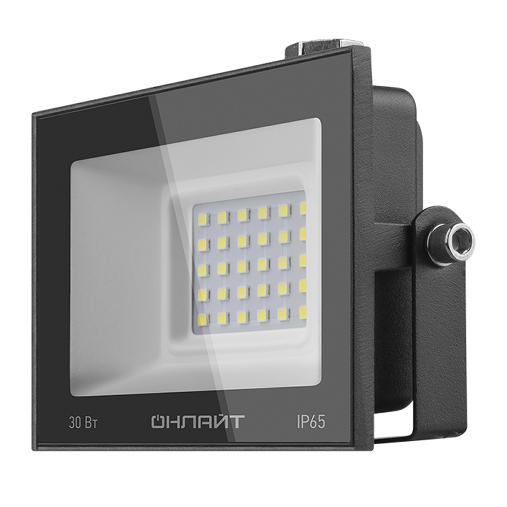 original-27957.jpg Прожектор светодиодный Онлайт OFL 4000К 30 Вт IP65 черный — изображение 1