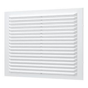 Решетка вентиляционная пластиковая приточно-вытяжная Era С 194х194 мм с сеткой белая