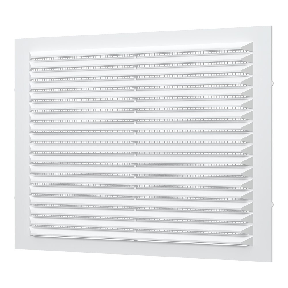 original-28019.jpg Решетка вентиляционная пластиковая приточно-вытяжная Era С 194х194 мм с сеткой белая — изображение 1