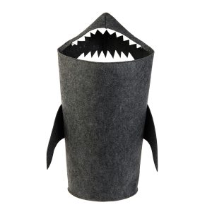 Корзина для хранения игрушек Funny Акула 310х260х750 мм складная темно-серая