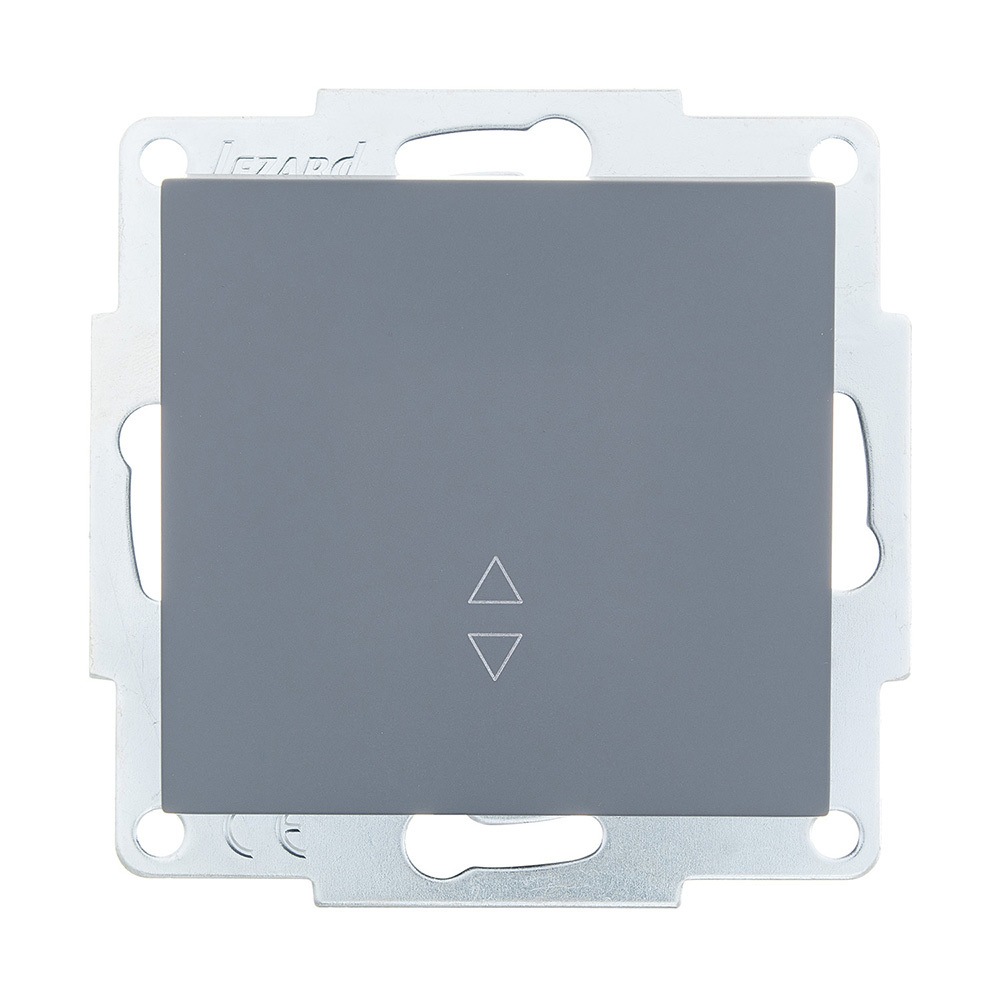 original-28110.jpg Выключатель Lezard Vesna одноклавишный встраиваемый графит проходной (742-3488-105) — изображение 1