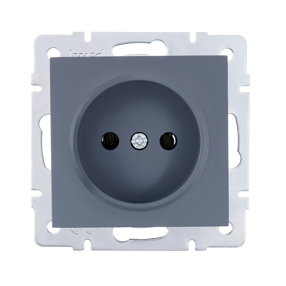 original-28115.jpg Розетка Lezard Vesna встраиваемая графит (742-3488-121B) — изображение 1