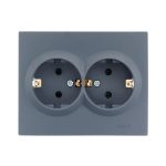 Розетка Lezard Vesna встраиваемая графит (742-3400-127B)