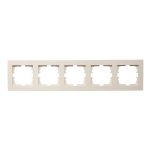 Рамка Lezard Vesna пятиместная крем (742-0300-150)