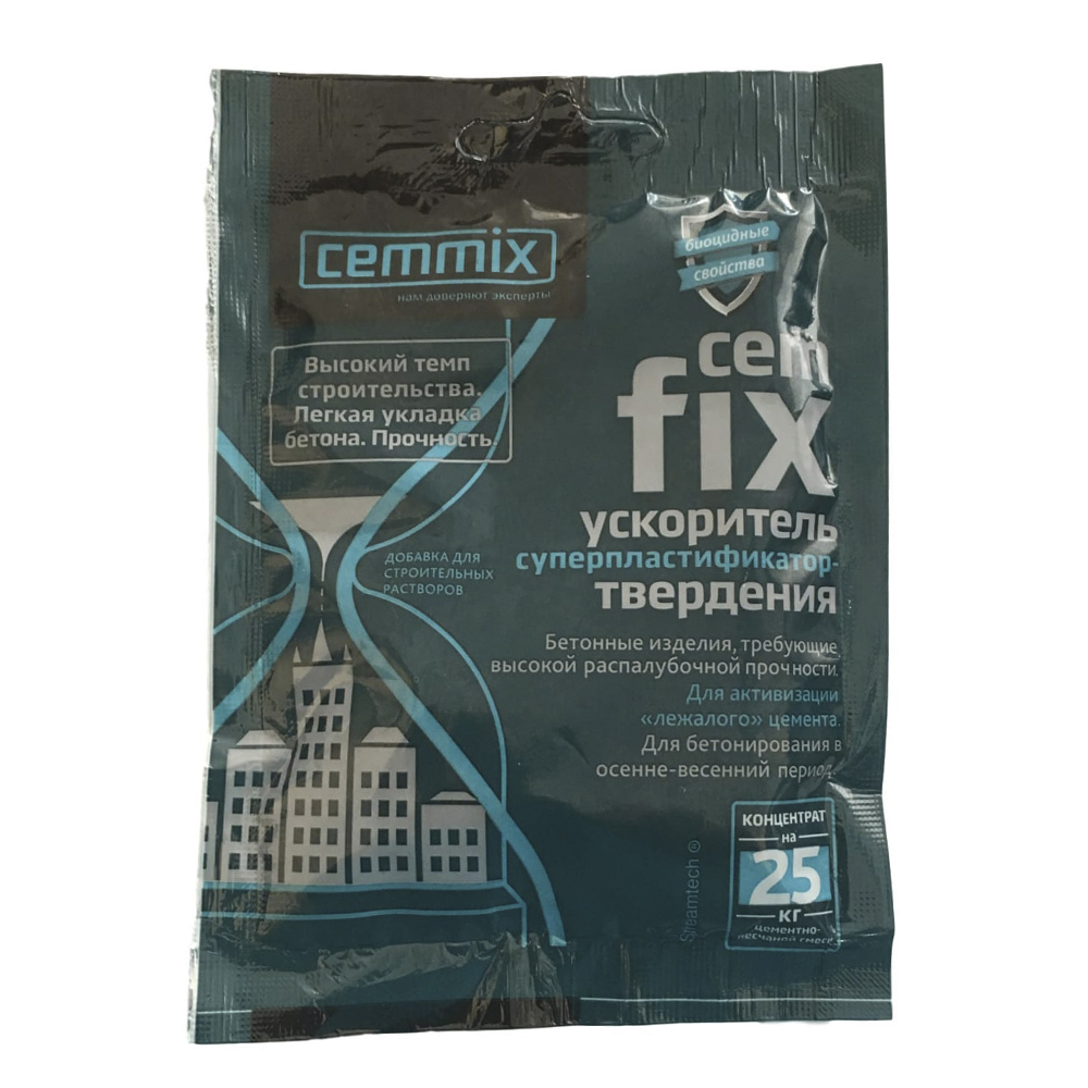 original-28346.jpg Добавка ускоритель твердения CemMix CemFix концентрат саше 50 мл — изображение 1