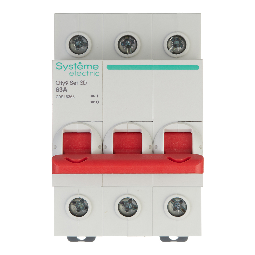 original-28409.jpg Выключатель нагрузки Systeme Electric City9 Set 3P 63А 230 В на DIN-рейку (C9S16363) — изображение 1