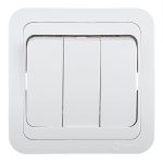 Выключатель Makel Mimoza трехклавишный встраиваемый белый (12092)