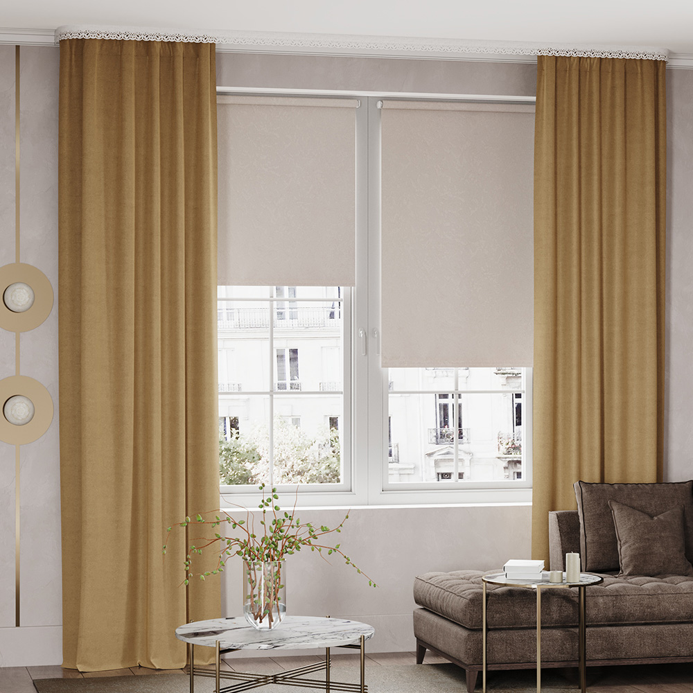 original-28495.jpg Штора сатен бежевая 180х260 см Legrand Софт (58093782) — изображение 1