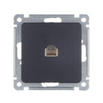 Розетка телефонная Hegel Master встраиваемая черная RJ11 (РСТ-400-08)