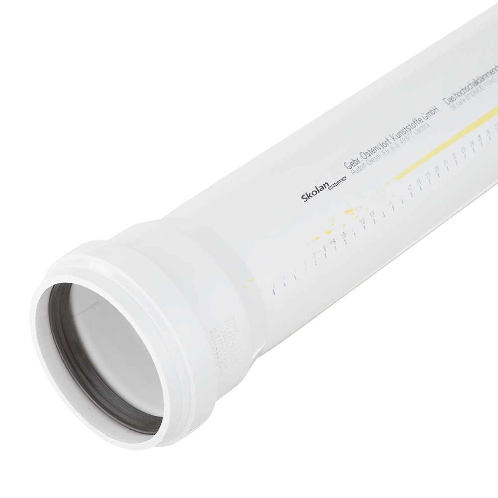 original-28543.jpg Труба канализационная Ostendorf SKEM d110х500 мм пластиковая шумопоглощающая для внутренней канализации (335020) — изображение 1