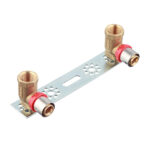 Планка монтажная Tiemme с двумя водорозетками 20(пресс) х 1/2 ВР(г)