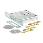 Замок врезной Cerber ЗВУ С1-В 114 для входной двери хром 4 ключа