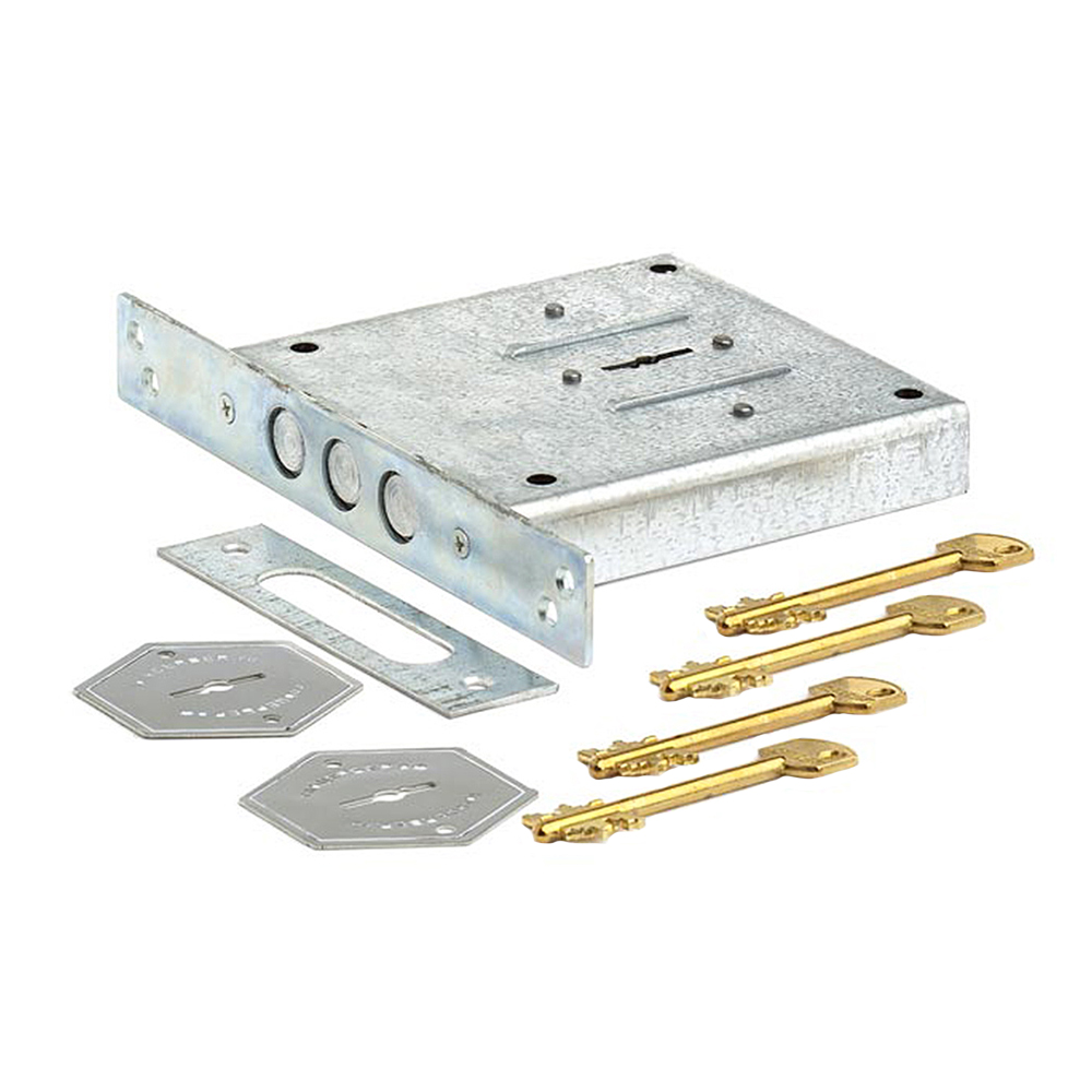 original-28641.jpg Замок врезной Cerber ЗВУ С1-В 114 для входной двери хром 4 ключа — изображение 1