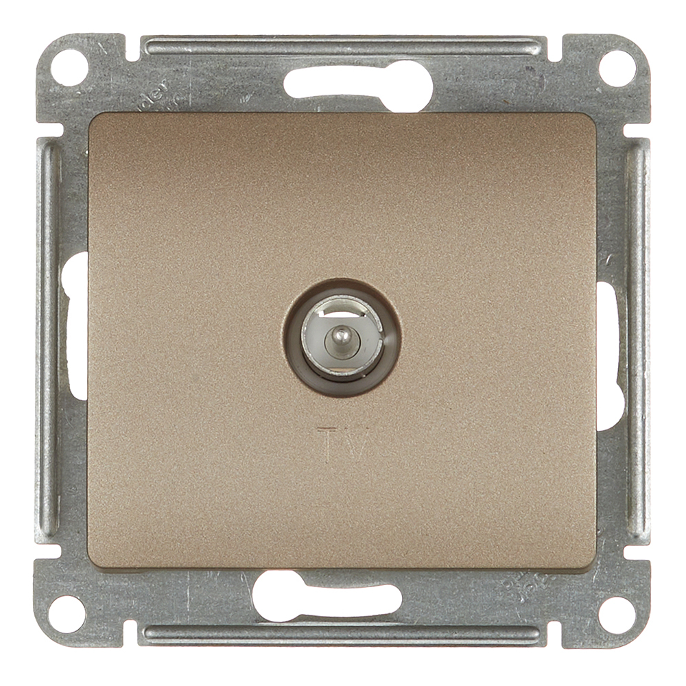 original-28693.jpg Розетка телевизионная Systeme Electric Glossa встраиваемая титан (GSL000493) — изображение 1