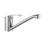 Смеситель для кухни и раковины Corsa Deco Wave L хром однорычажный с поворотным изливом (1010676)