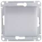 Выключатель Systeme Electric Glossa одноклавишный встраиваемый алюминий (GSL000311)
