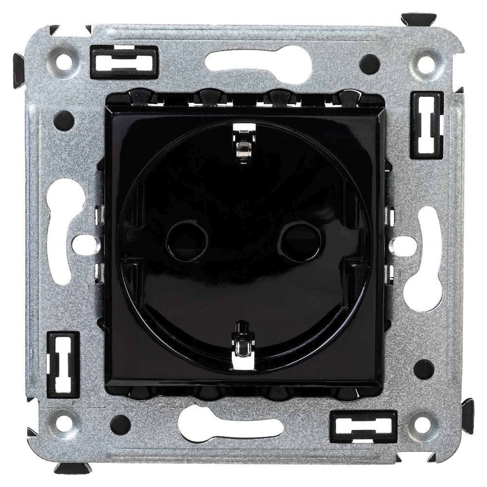 original-28936.jpg Розетка DKC Avanti встраиваемая черная с защитными шторками (306466) — изображение 1