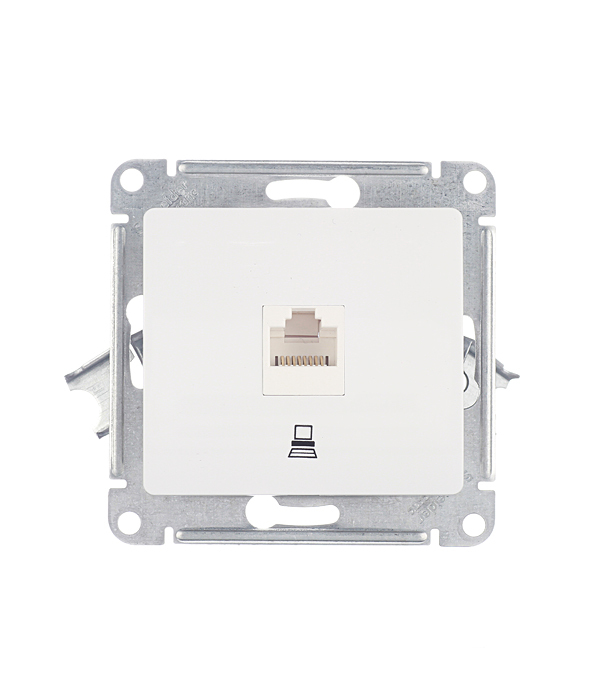 original-28945.jpg Розетка компьютерная Systeme Electric Glossa встраиваемая белая RJ45 (GSL000181K) — изображение 1