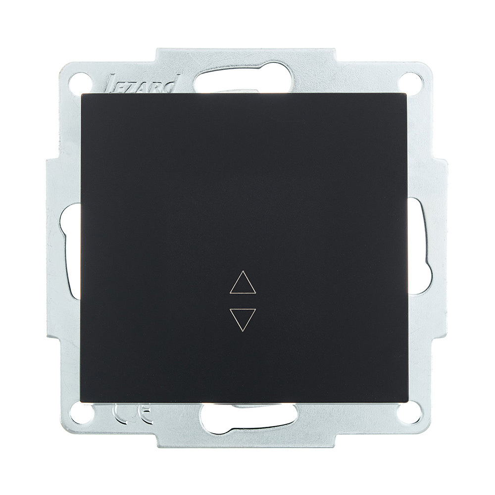 original-28950.jpg Выключатель Lezard Vesna одноклавишный встраиваемый черный бархат проходной (742-4288-105) — изображение 1