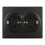 Розетка Lezard Karina встраиваемая черный бархат (707-4200-127B)