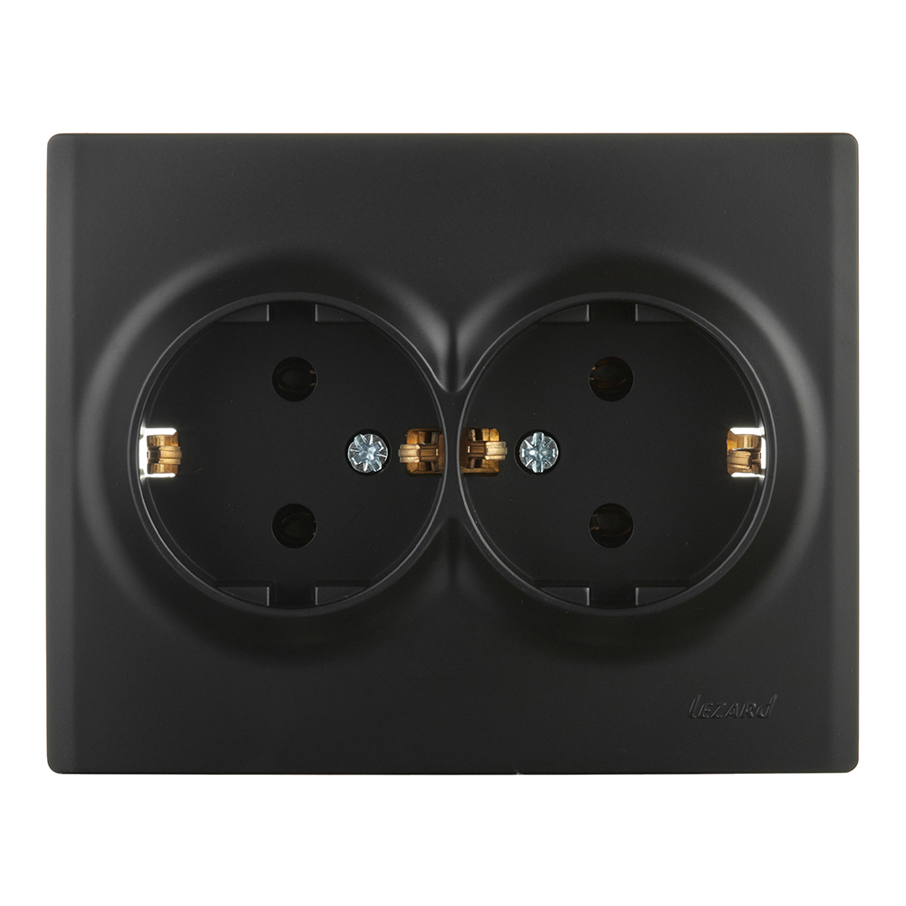 original-29034.jpg Розетка Lezard Karina встраиваемая черный бархат (707-4200-127B) — изображение 1