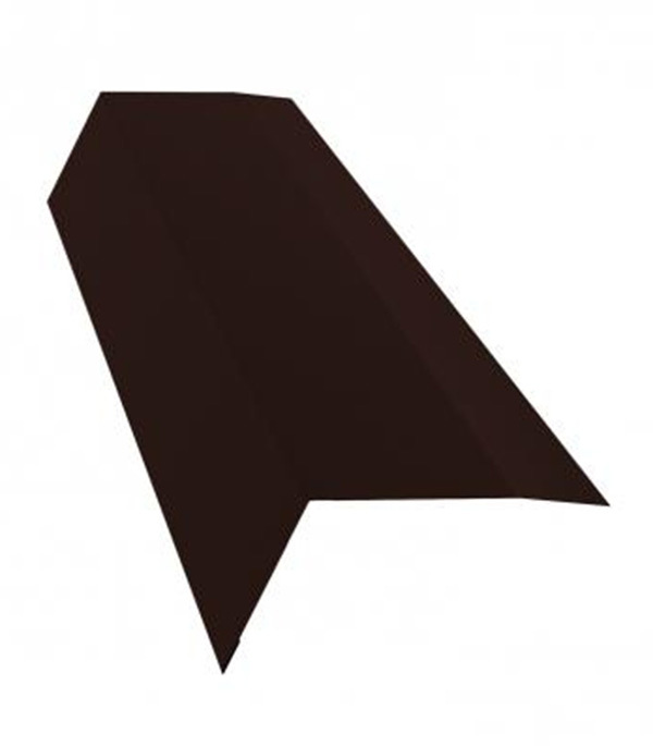 original-29046.jpg Планка карнизная для металлочерепицы 100х65 мм 2 м коричневая RAL 8017 rooftop matte — изображение 1