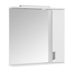 Зеркальный шкаф АСБ-Мебель Лиана 80х80х16 см с подсветкой белый