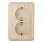 Розетка Systeme Electric Этюд накладная сосна со шторками (PA16-108D)