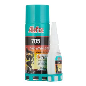 Клей цианоакрилатный Akfix 705 двухкомпонентный прозрачный 400 мл + 100 г