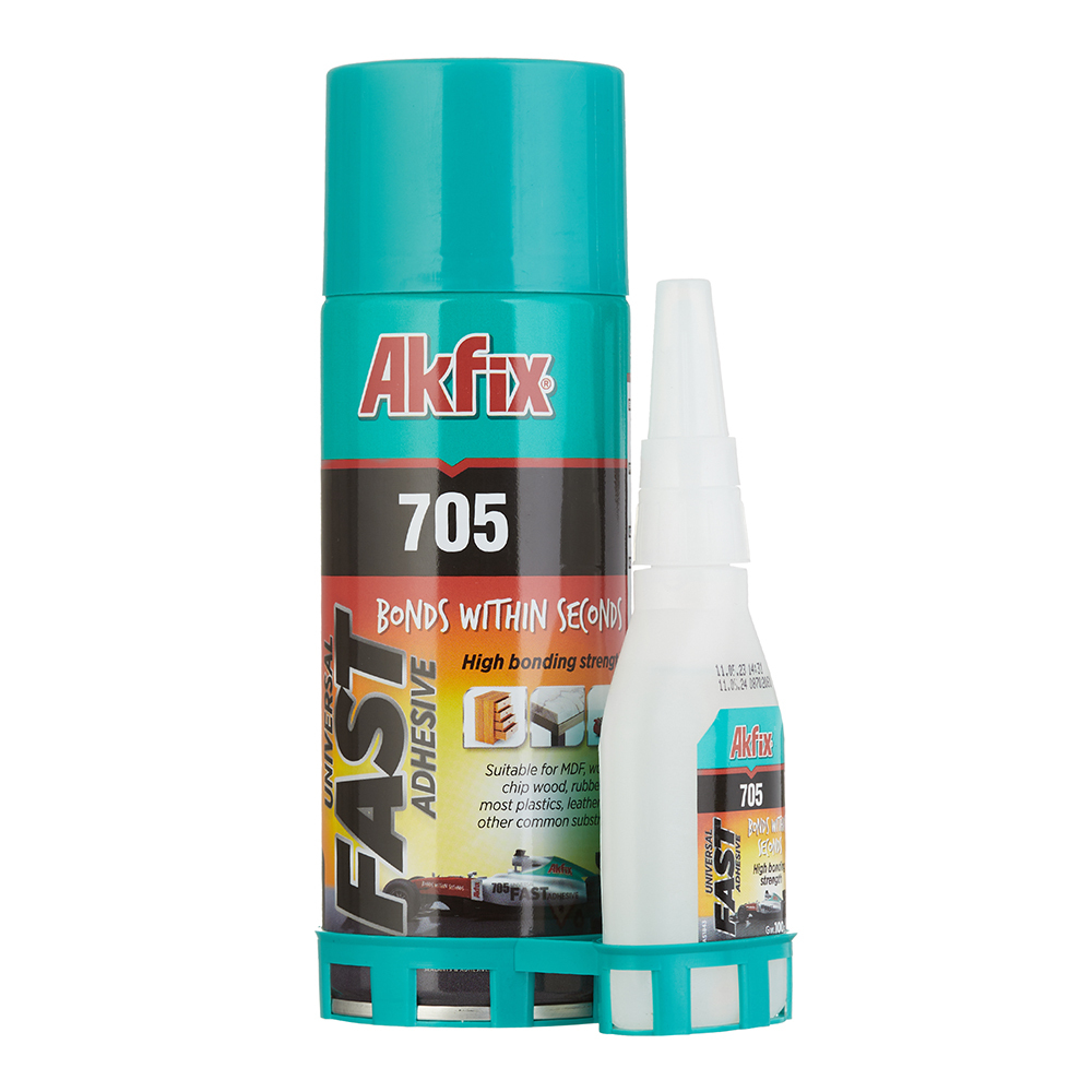 original-29119.jpg Клей цианоакрилатный Akfix 705 двухкомпонентный прозрачный 400 мл + 100 г — изображение 1