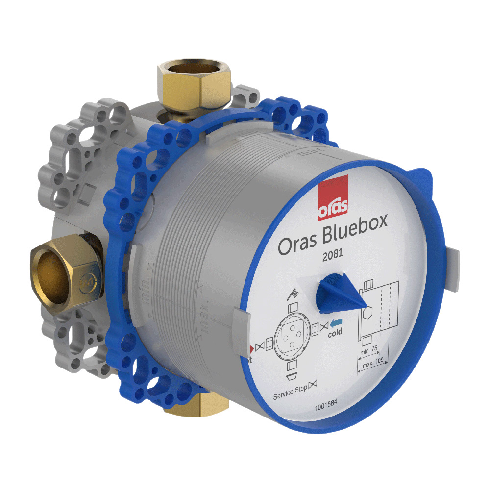 original-29167.jpg Корпус смесителя встраиваемый Oras Bluebox DN20 G3/4 с запорным вентилем (2081) — изображение 1