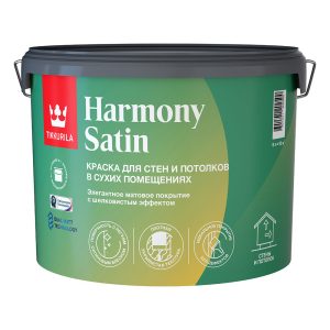 Краска моющаяся Tikkurila/Tikkivala Harmony Satin база С бесцветная 9 л