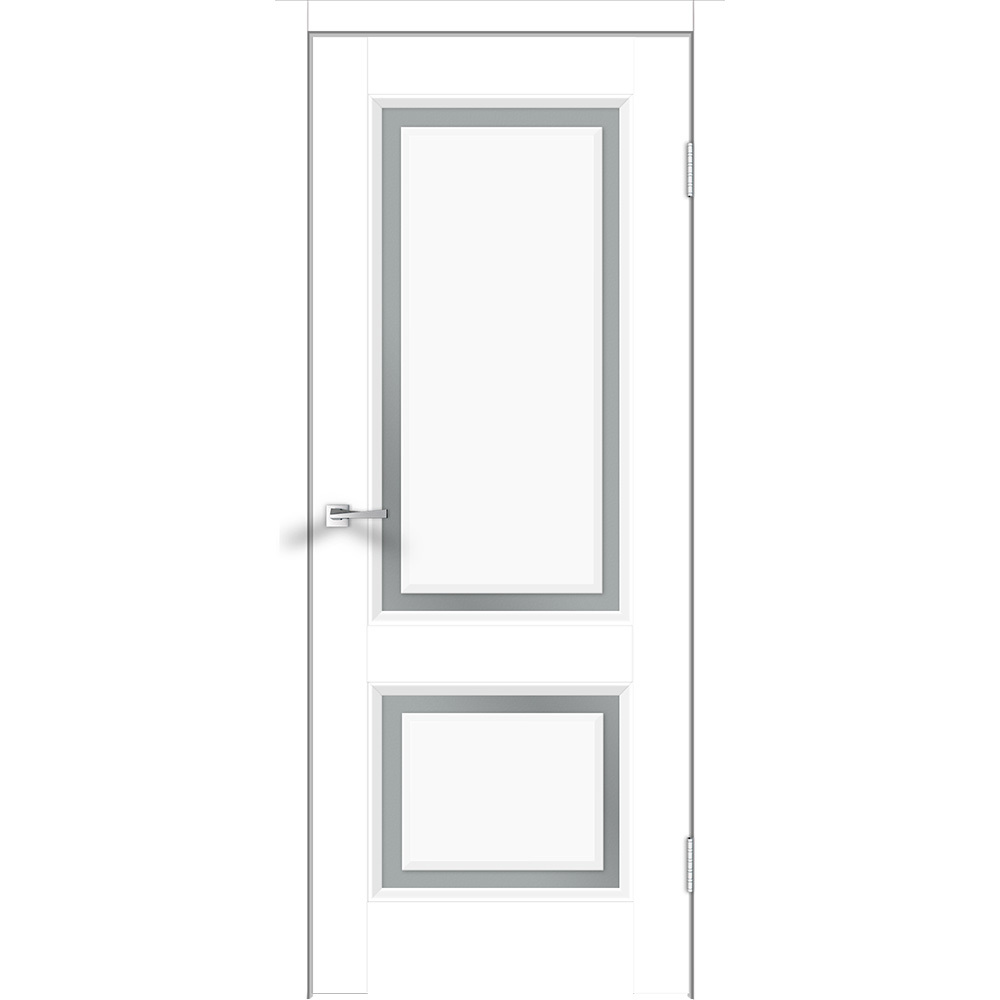 original-2921.jpg Дверь межкомнатная Fly 62 600х2000 мм ПВХ эмалит белая со стеклом с замком — изображение 1