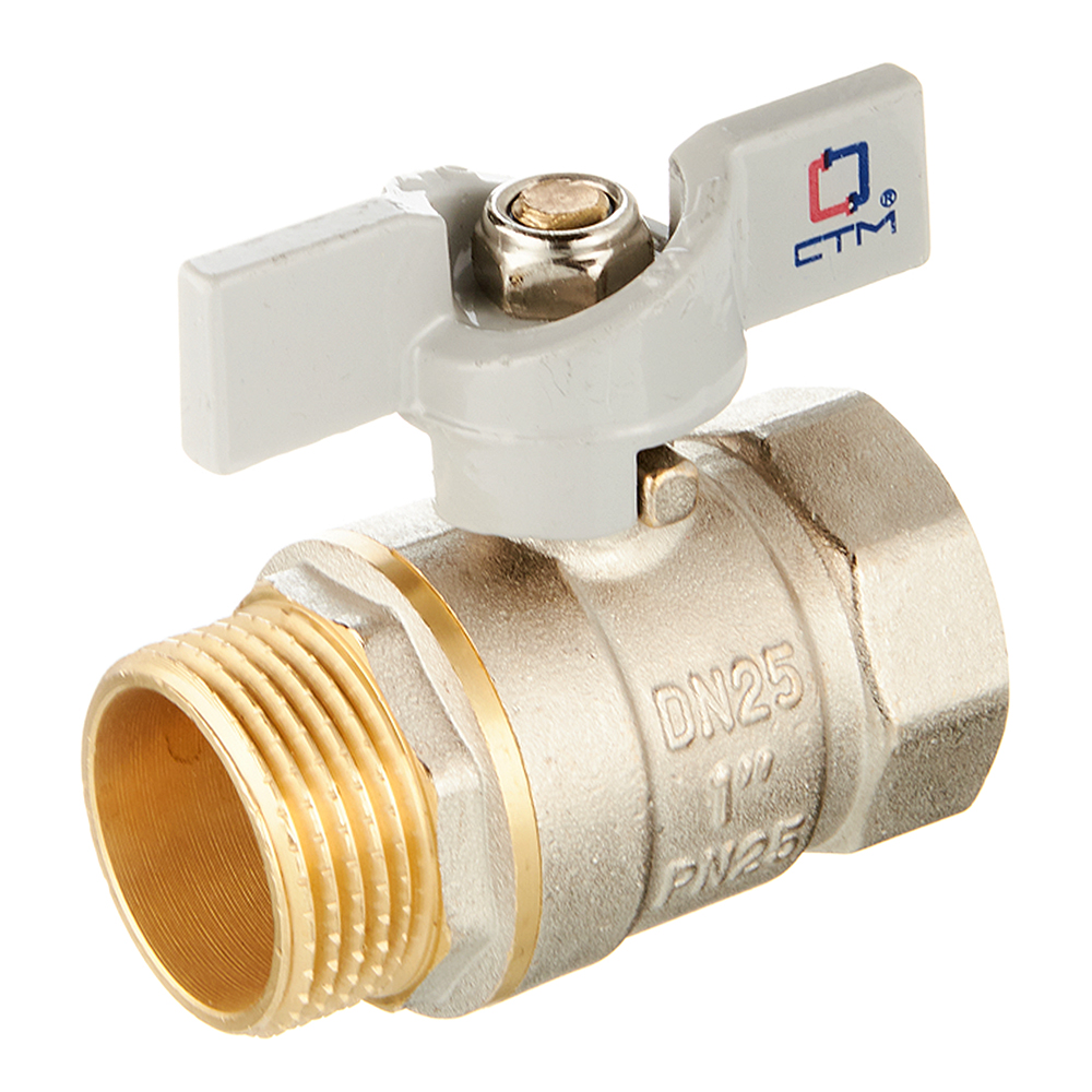 original-29264.jpg Кран шаровой латунный СТМ 1 ВР(г) х 1 НР(ш) бабочка прямой — изображение 1